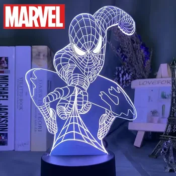Новые Мстители Marvel Железный Человек Паук Капитан Америка аниме периферийный ночник простая и прочная подарочная лампа креативный подарок
