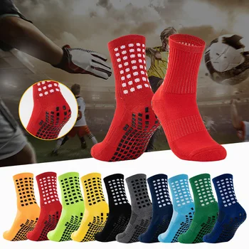 Новые футбольные носки, мужские и женские спортивные носки с нескользящей силиконовой подошвой, футбольные баскетбольные носки
