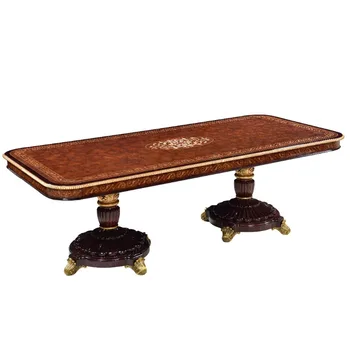 Обеденный стол с инкрустацией из массива британского дерева, набор для виллы, обеденный стол и стул Theodore TA Furniture
