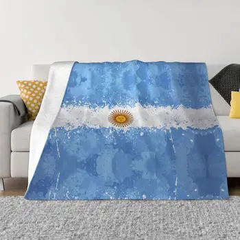 Одеяла с флагом Аргентины, бархатный текстильный декор, дышащие сверхмягкие одеяла для постельных принадлежностей, плюшевое тонкое одеяло для путешествий
