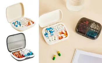Органайзер для таблеток Портативные дорожные чехлы для планшетов Box 4 отделения Дозатор добавок Пылезащитный ящик для хранения лекарств bin