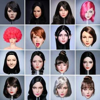 Оригинальная Серия YMTOYS 1/6 Beauty Women Head Sculpt Пересадка Волос Вырезка Головы Модель Подходит для 12 