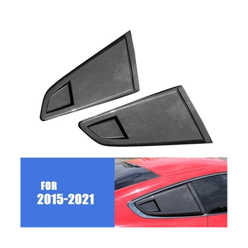 Отделка Крышки Жалюзи из Углеродного Волокна 1/4 Задней Боковой Вентиляционной Решетки на Четверть Окна для Ford Mustang 2015-2022 годов выпуска