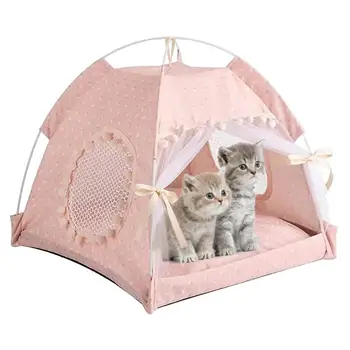Палатка для кошек и собак Палатка для дома Princess Sleeping House Питомник из Дышащей ткани Для сна кошек Собак и других мелких животных