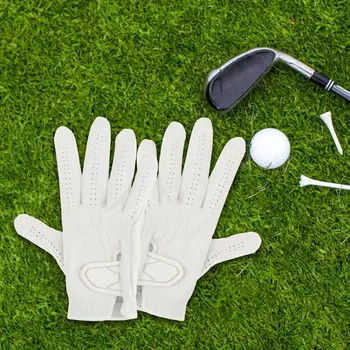 Перчатки для гольфа для левой руки, удобные дышащие Легкие перчатки для игроков в гольф с защитой от скольжения, Износостойкие Перчатки для гольфа из мягкой кожи