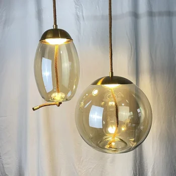 Подвесные светильники Nordic BROKIS Knot Luminaria Glass Lustre, подвесной светильник для гостиной, спальни, столовой, подвесных светильников