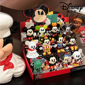 Подлинный Disney Mickey Mouse Blind Box Любопытная безграничная серия, Таинственная коробка с сюрпризом, фигурка, куклы-игрушки из ПВХ, 100-летие