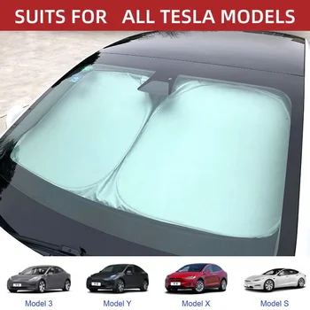 Подходит для солнцезащитного козырька автомобиля Tesla Model3 ModelY sun shield teslaS X sun shield 240T