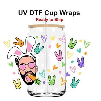 Пользовательские УФ-наклейки для переноса обертывания dtf для чашек дизайн уф-наклеек dtf для переноса обертывания ручек этикетка с логотипом