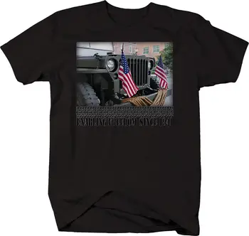 Предоставление свободы С 1941 года, американские военные флаги, футболка для бездорожья 4x4 с длинными рукавами для мужчин