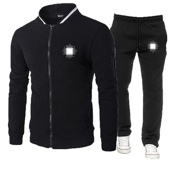 Принципиальная схема процессора с пружинной печатью, мужское спортивное приталенное повседневное пальто на молнии, куртка + брюки, костюм, одежда
