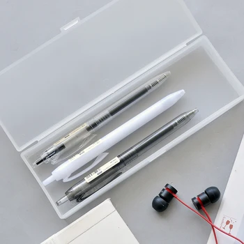 прозрачная Нейтральная ручка в простом стиле толщиной 0,5 мм, Оригинальные Гелевые ручки для печати, Офисные Канцелярские принадлежности оптом, Студенческие Канцелярские принадлежности Kawaii