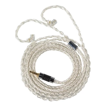 Профессиональный кабель для наушников с 1064 Жилами, 8-Прядный Утолщенный Посеребренный Провод N2UB