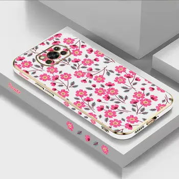 Розовый Колокольчик С Роскошным Покрытием Чехол Для Телефона Xiaomi POCO X3 X5 M3 M4 M5 X4GT X3GT X5Pro X4Pro X4NFC X3NFC F4GT F5 F4 F3 Крышка