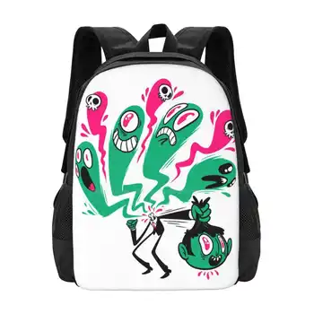 Рюкзак Monster Emotions для студента, школьная сумка для ноутбука, дорожная сумка без головы, Неоновая Вселенная, Луна, космос, Зомби, Монстры, Эльф.