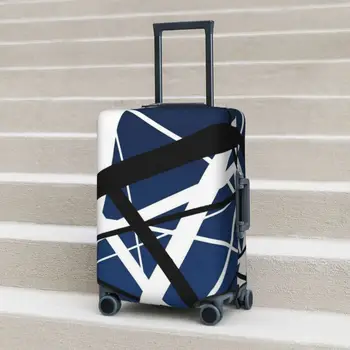 Синий чехол для чемодана с рисунком Halen, забавные принадлежности для багажа, защита от путешествий