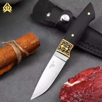 Стальной нож XTL высокой твердости D2, мясоедческий нож, старомодный обеденный нож, острый нож для резки мяса, нож для резки мяса
