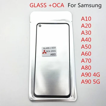 Стекло с Сенсорным Экраном OCA LCD С передней Внешней Линзой Для Samsung Galaxy A50 A70 A10 A20 A30 A40 A60 A80 A90 5G Сменный Дисплей