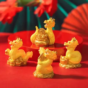 Технология резьбы по дракону, орнамент дракона, очаровательные китайские новогодние фигурки драконов, очаровательные микроландшафтные украшения для дома