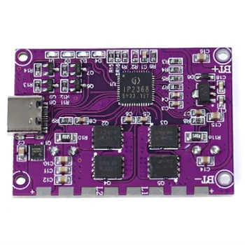 Фиолетовый IP2368 100 Вт Двунаправленный Модуль Быстрой зарядки Buck-Boost Type-C Интерфейс 4S Литиевая Батарея Плата Быстрой Зарядки