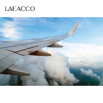 Фон самолета Laeacco Aviation для фотосъемки Sky Wing Photophone Фотографический фон для фотосессии в фотостудии