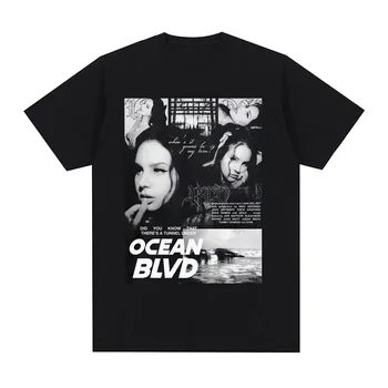 Футболка с Ланой Дель Рей Музыкальный альбом Знаете ли вы, Что под Океанским бульваром есть туннель, Футболки, Мужская Женская Модная футболка в стиле хип-хоп