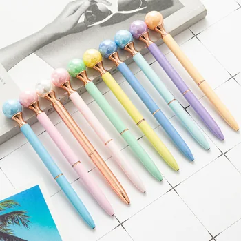 шариковая ручка Spin Pearl с металлическим покрытием 50шт Бизнес-розовая жемчужная ручка